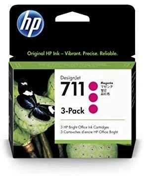 Hewlett Packard (HP) HP nr.711 Magenta Ink Cartridge 29 ml 3 pak
