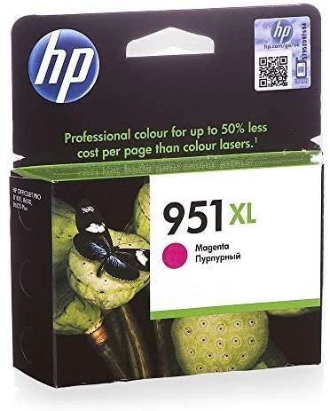 Hewlett Packard (HP) HP 951XL didelio našumo purpurinė rašalo kasetė, 1500 puslapių, skirta Officejet 8600 Pro