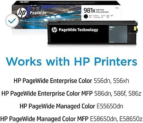 „Hewlett Packard“ (HP) „HP 981X High Yield Juodas Original PageWide“ kasetė (11 000 puslapių)