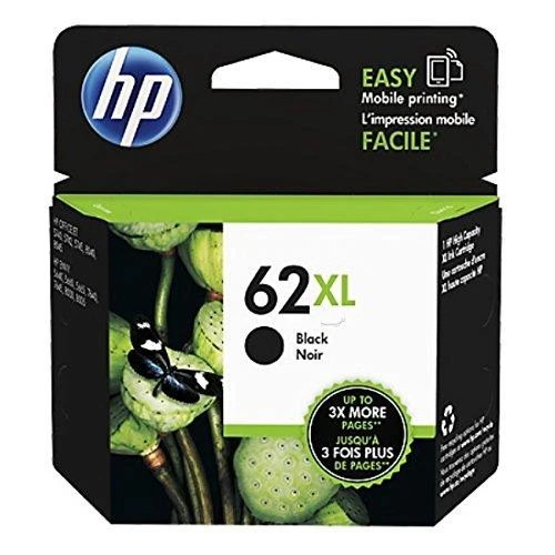 Hewlett Packard (HP) HP 62XL didelės talpos juodo rašalo kasetė, 600 puslapių, skirta HP Envy 5540, 5541, 5542, 5543, 5544, 5546, 5547, 5548, 5549