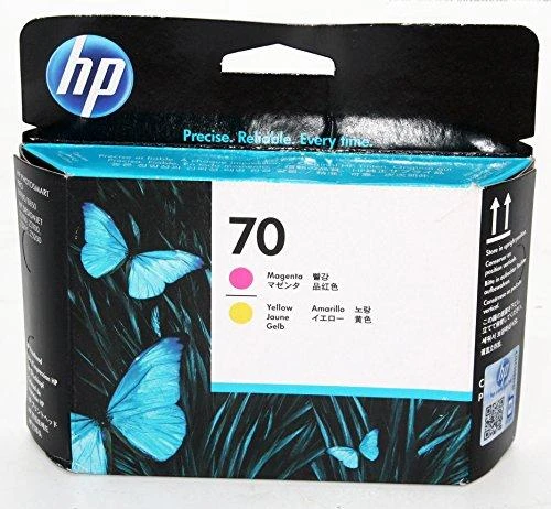 Hewlett Packard (HP) HP 70 Magenta/Geltona Printhead, for HP Photosmart Pro B9180, Designjet Z2100, Z310