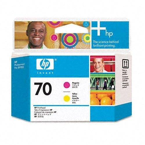 Hewlett Packard (HP) HP 70 Magenta/Geltona Printhead, for HP Photosmart Pro B9180, Designjet Z2100, Z310