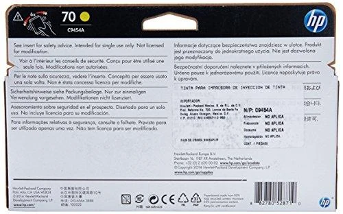 Hewlett Packard (HP) HP Nr.70 Rašalo krepšelis. Geltona su Vivera rašalu (130 ml)