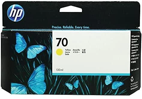 Hewlett Packard (HP) HP Nr.70 Rašalo krepšelis. Geltona su Vivera rašalu (130 ml)