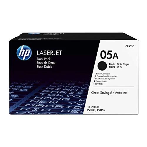 Hewlett Packard (HP) HP CE505D No.05A Dual Pack Juodas kasetė (CE505D)