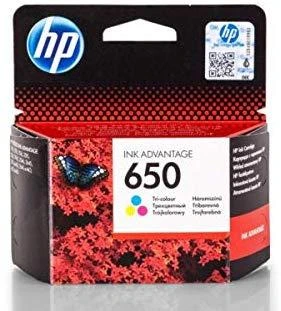 Hewlett Packard (HP) „HP 650“ trispalvė originali rašalo „Advantage“ kasetė (200 puslapių)
