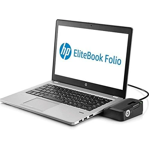 HP UltraSlim stotelė prijungta prie EliteBook kompiuterio