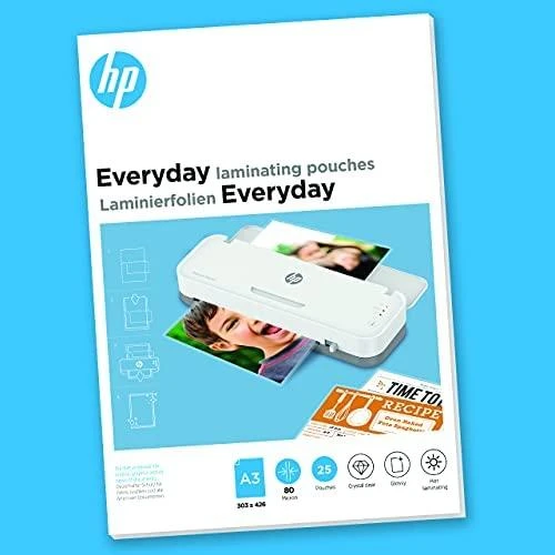 HP EVERYDAY laminuoti lapai, A3, 80 mikronų, 25 vnt., blizgūs/poliruoti