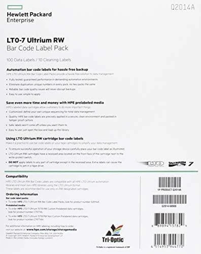 Hewlett Packard (HP) Etikėtės HPE Q2014A LTO7 Ultrium Barcode