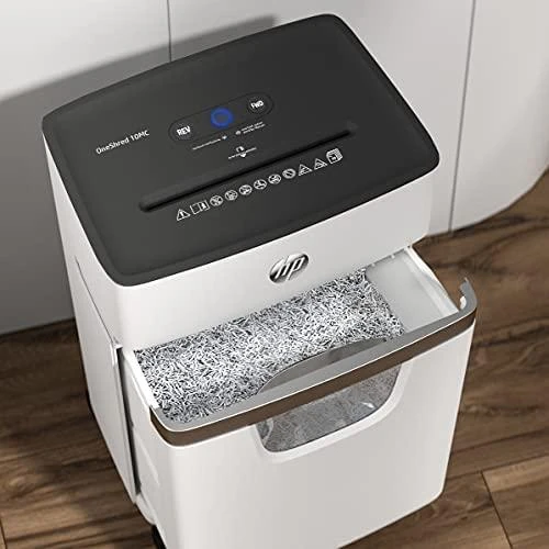 Popieriaus Smulkintuvas - HP Oneshred 10MC, Mikro Pjaustymas, P-5, 10 Kortelių, 20 L, Šviesiai Pilkas