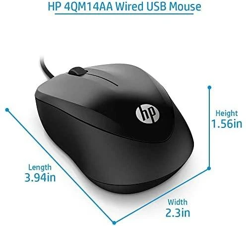 Hewlett Packard (HP) HP 1000 USB Pelė su laidu - Juodas