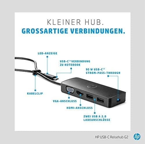 Hewlett Packard (HP) HP USB-C Travel Hub G2 EURO
