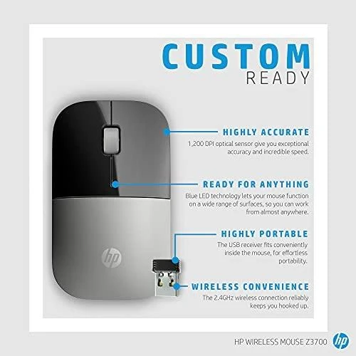 Hewlett Packard (HP) HP Z3700 Belaidė pelė - Sidabrinis