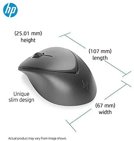 Hewlett Packard (HP) HP Wireless Premium Comfort Pelė, Fingerprint resistant - Juodas