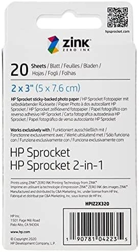 HP Sprocket Zink Paper 2x3" - 20 vnt.