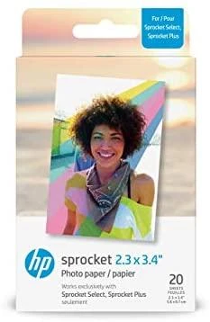 Hewlett Packard (HP) HP fotopopierius „Sprocket Select Zink“, 5,8 x 8,6 cm, 50 lapų | HP
