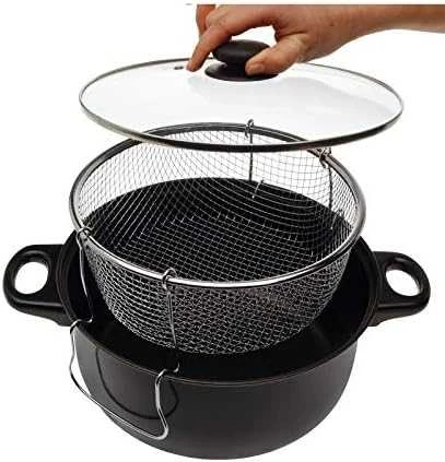 Excellent Houseware Kepimo puodas su stikliniu dangčiu, 26cm