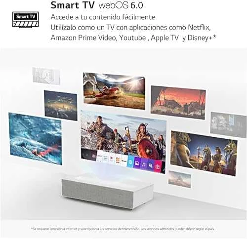 Projektorius - LG CineBeam HU715QW 4K UHD 2500 ANSI liumenų ultra trumpas atstumas