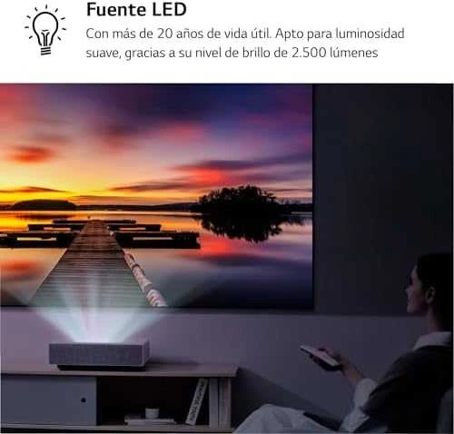 Projektorius - LG CineBeam HU715QW 4K UHD 2500 ANSI liumenų ultra trumpas atstumas