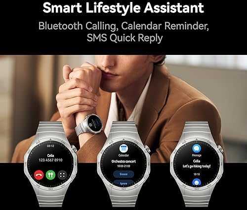 Išmanusis laikrodis Huawei Watch GT 4 Active (46 mm), Nerūdijančio plieno korpusas su austu žalios spalvos kompoziciniu dirželiu