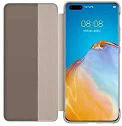 Dėklas Smart View Flip dangtelis, skirtas Huawei P40 (Khaki)