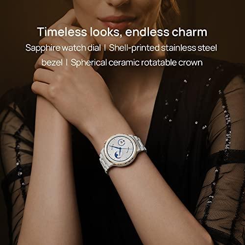 Išmanusis laikrodis Huawei Watch GT 3 Pro, Baltos spalvos korpusas su baltu odiniu dirželiu
