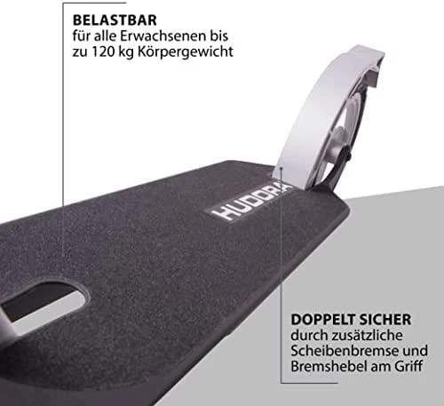 Paspirtukas Hudora BigWheel Air Juodas (14031)
