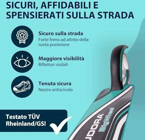 Hudora BigWheel 205 Scooter – Turquoise