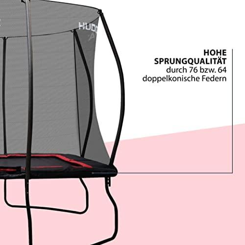 Hudora 4Square Trampolin 244x366 (juodas/raudona)