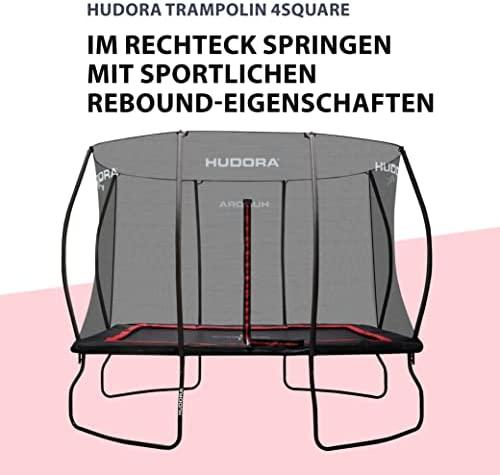 Hudora 4Square Trampolin 244x366 (juodas/raudona)