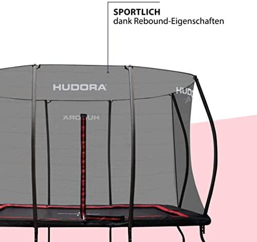 Hudora 4Square Trampolin 244x366 (juodas/raudona)