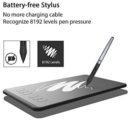 Planšetė Huion H640P graphic tablet 5080 lpi 160 x 99 mm USB Juodas