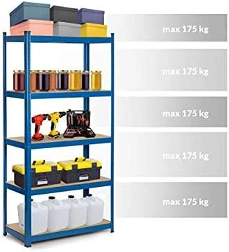 Metalinė sandėliavimo lentyna Humberg 180 x 90 x 30 cm, modelis 4845