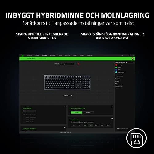 Razer Huntsman V2 Optinė Klaviatūra žaidimams RGB LED pašvietimas, Nordic išdėstymas, Linear Red Switch