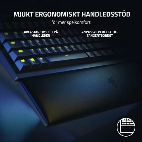 Razer Huntsman V2 TKL Klaviatūra žaidimams RGB LED pašvietimas, Nordic išdėstymas, Clicky Purple Switch