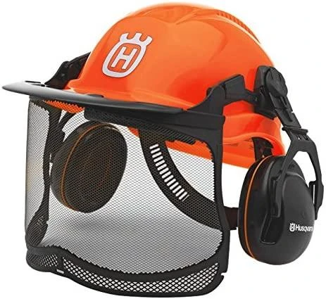 Apsauginis šalmas Husqvarna 5764124-01; su apsauginiu skydeliu ir ausinėmis