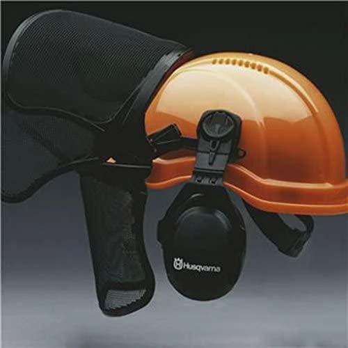 Apsauginis šalmas Husqvarna 5764124-01; su apsauginiu skydeliu ir ausinėmis