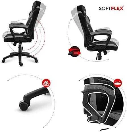 Žaidimų kėdė Huzaro Force 2.5 Mesh, Pilkos spalvos