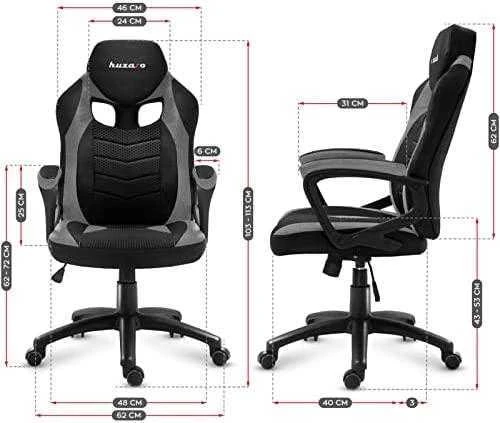 Žaidimų kėdė Huzaro Force 2.5 Mesh, Pilkos spalvos