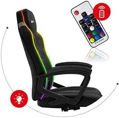 Žaidimų kėdė Huzaro Force 2.5 RGB Carbon Mesh su pašvietimu Gaming Chair, Juoda