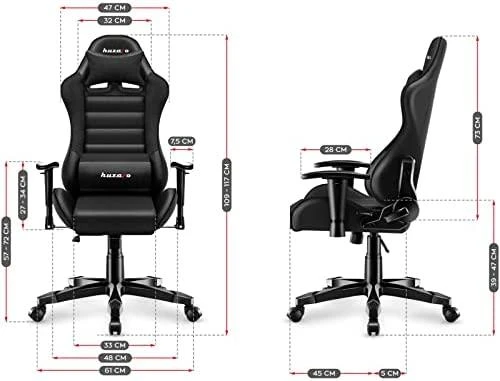 Žaidimų kėdė vaikams Huzaro Ranger 6.0, Juodos spalvos