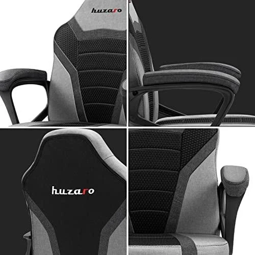 Žaidimų kėdė vaikams Huzaro Ranger 1.0, Juodos/Pilkos spalvos