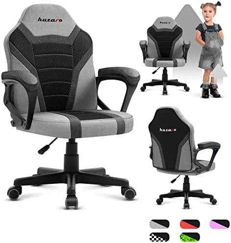 Žaidimų kėdė vaikams Huzaro Ranger 1.0, Juodos/Pilkos spalvos