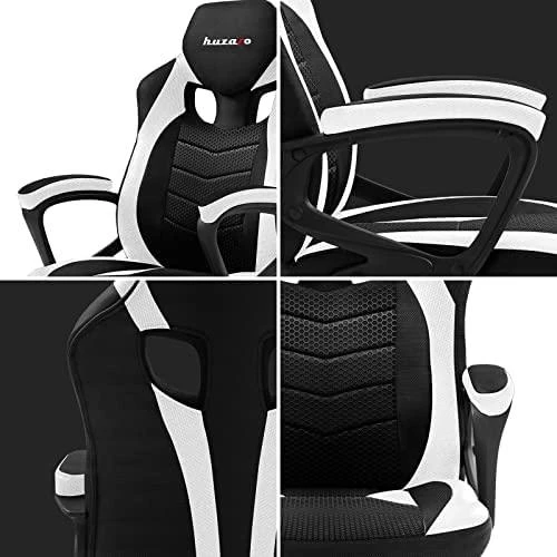 Žaidimų kėdė Huzaro Force 2.5 Mesh, Baltos spalvos