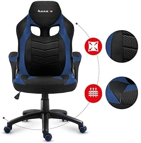 Žaidimų kėdė Huzaro Force 2.5 Mesh, Mėlynos spalvos