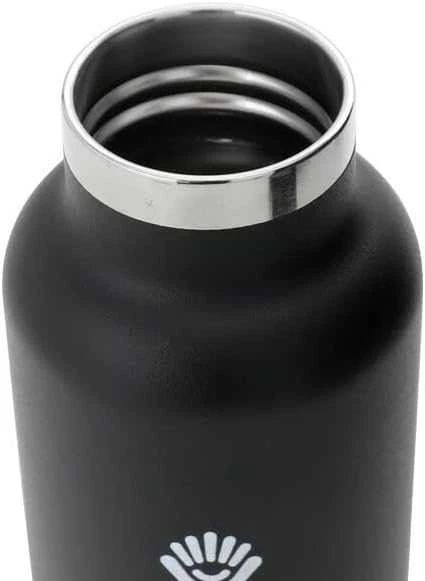 Gertuvė Hydro Flask Standard Mouth Flex šiaudelio formos vandens buteliukas, 700 ml – Juodas