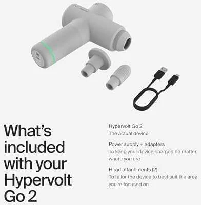 Masažo pistoletas Hyperice Hypervolt GO 2, Baltas