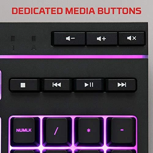 HyperX Alloy Core RGB Membraninė žaidimų klaviatūra, US išdėstymas, su pašvietimu
