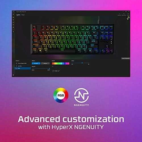Klaviatūra „Hewlett Packard“ (HP) „HP HyperX Alloy Origins 65“ HKBO1T-RD-NO/E plokštė