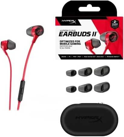 HyperX Cloud Earbuds  aidinės žaidimų ausinės, Raudonos